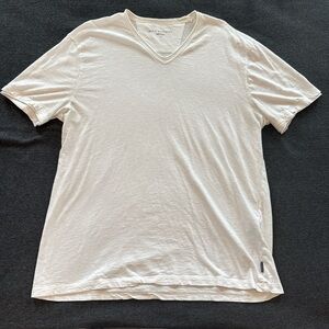 John Varvatos Men's White V-Neck T-Shirt